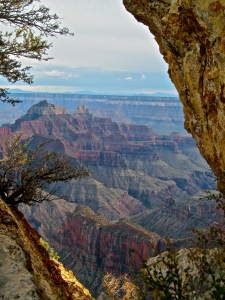 View from Bright Angel Trail, North Rim, Grand Canyon National Park, Arizona.